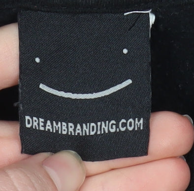 Dreambranding Men's Black Pullover Hoodie Small Graphic Print Fleece - Image 4