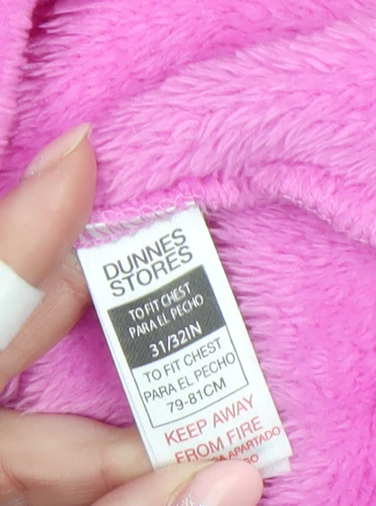 Dunnes Stores Girls Pink Fleece Cat Pyjama Top 10-11 Years Long Sleeve - Image 5