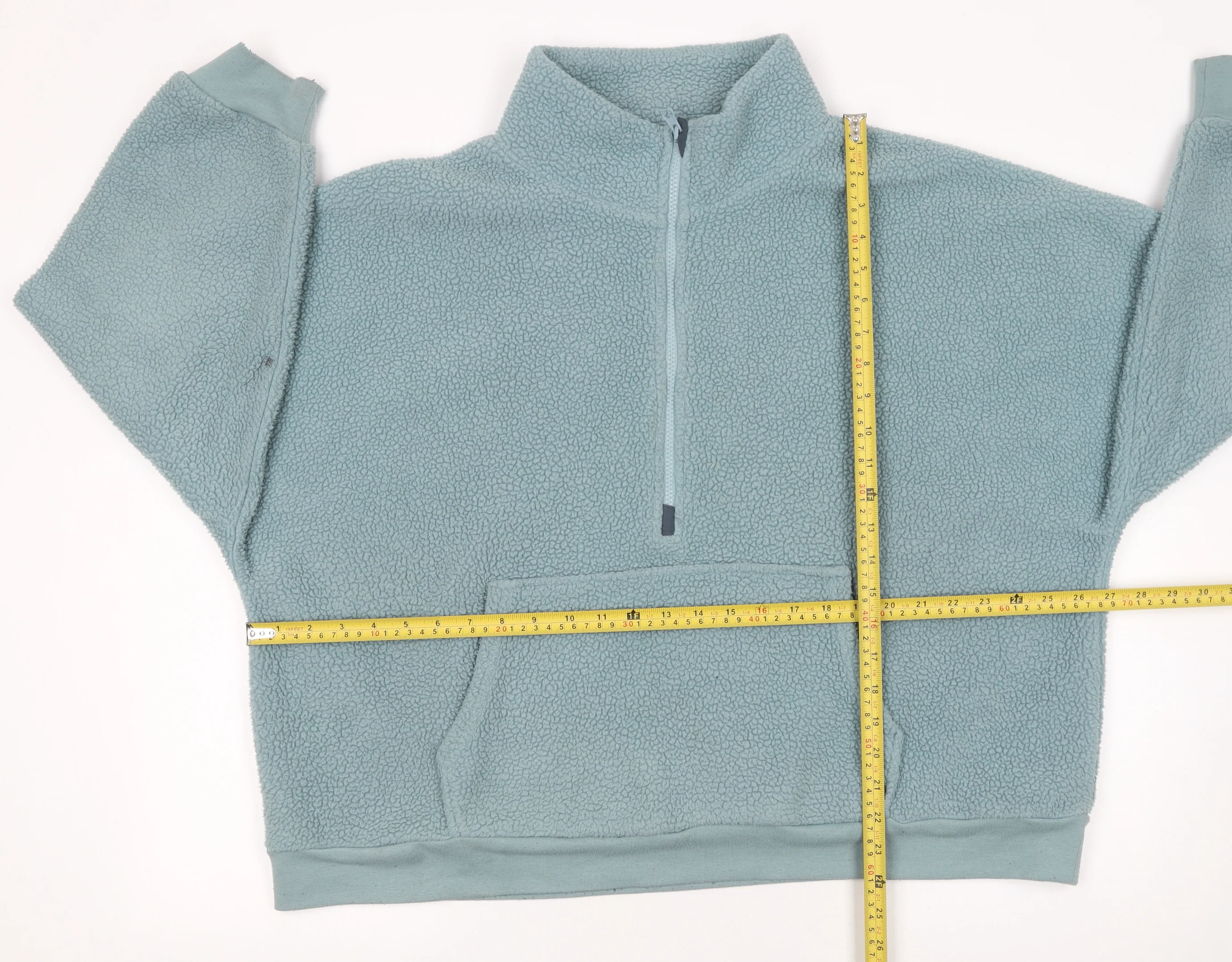 Dunnes Stores Men’s Blue Fleece 1/4 Zip Pullover Sweatshirt XL - Image 2