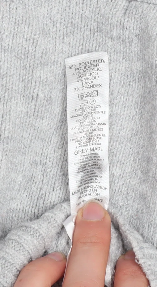 Dunnes Stores Women’s Grey V-Neck Button Knit Cardigan XS - Image 5