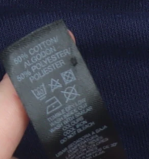 Dunnes Stores Women’s Navy 1/2 Zip Sweatshirt XL Cotton Blend - Image 5