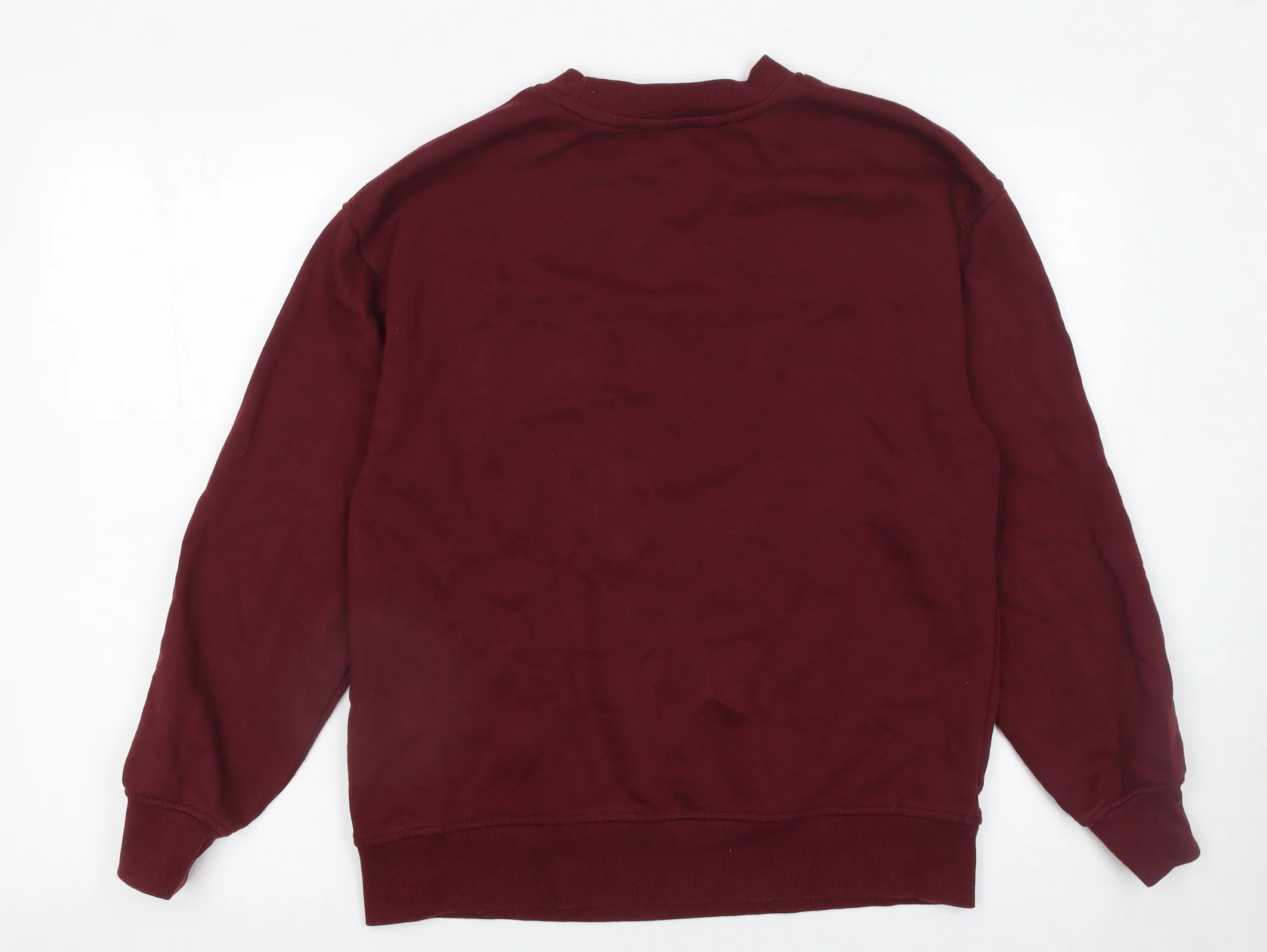 Dunnes Stores Womens Burgundy NY Pullover Sweatshirt XS Cotton Blend - Image 3