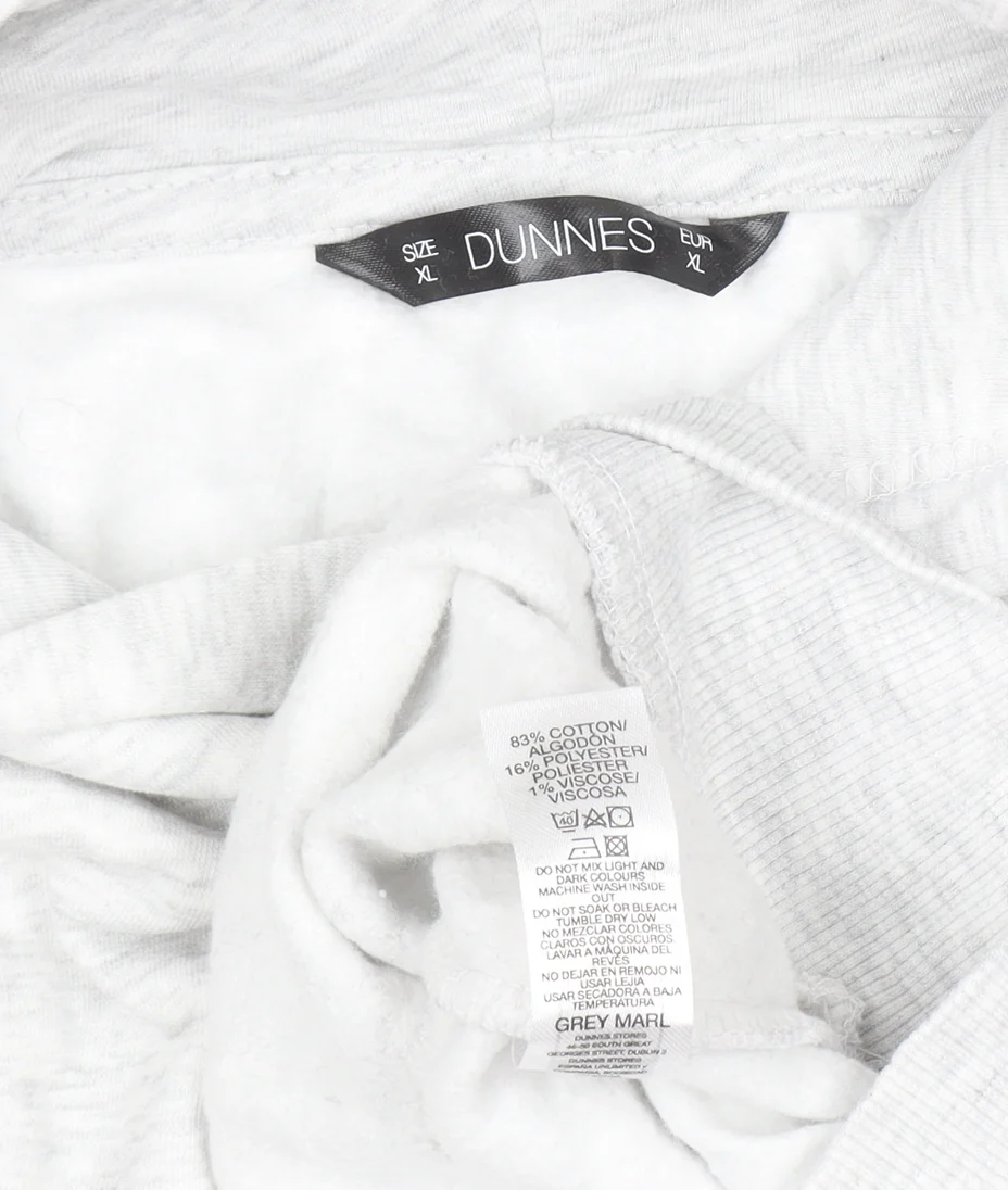 Dunnes Women Grey Hoodie XL Love Yourself Graphic Pullover Sweatshirt - Image 4