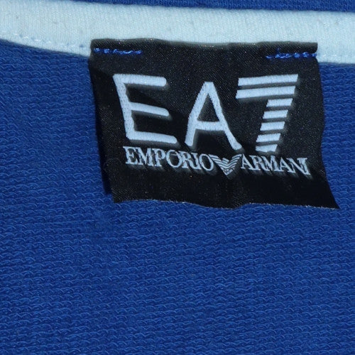 EA7 Emporio Armani Men's Blue Full Zip Sweatshirt XL - Image 6
