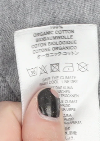 Earth Positive Women's Grey Panda Graphic Pullover Sweatshirt L - Image 4