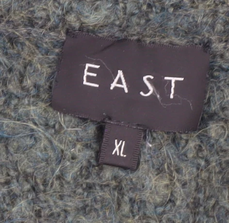 EAST Women’s Green Wool Blend Collared Cardigan XL - Image 4