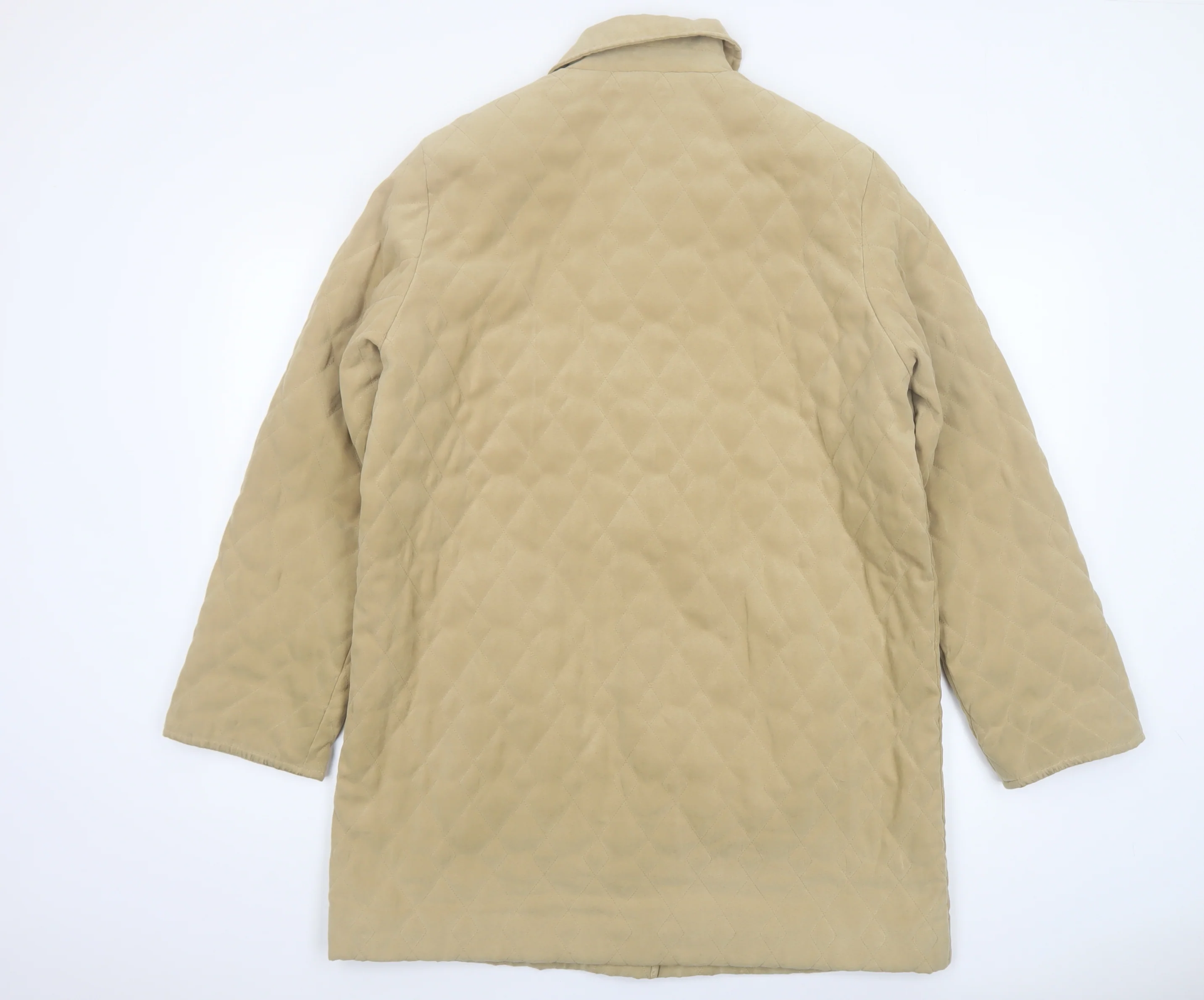 Eastex Women’s Beige Quilted Mid-Length Coat Size 12 - Image 3