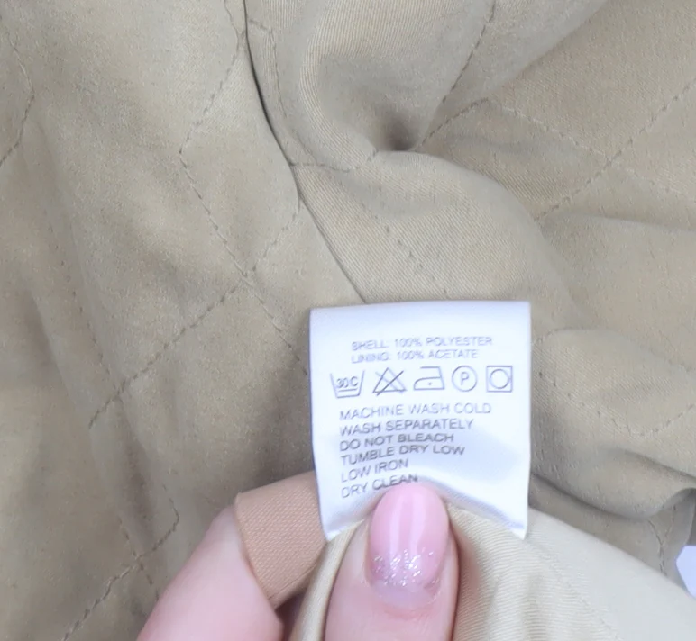 Eastex Women’s Beige Quilted Mid-Length Coat Size 12 - Image 4
