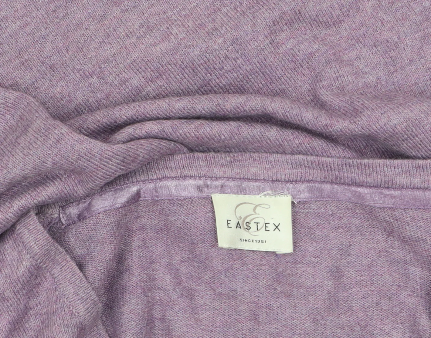 Eastex Women’s Purple Henley Knit Jumper Size 18 V-Neck 3/4 Sleeve - Image 6