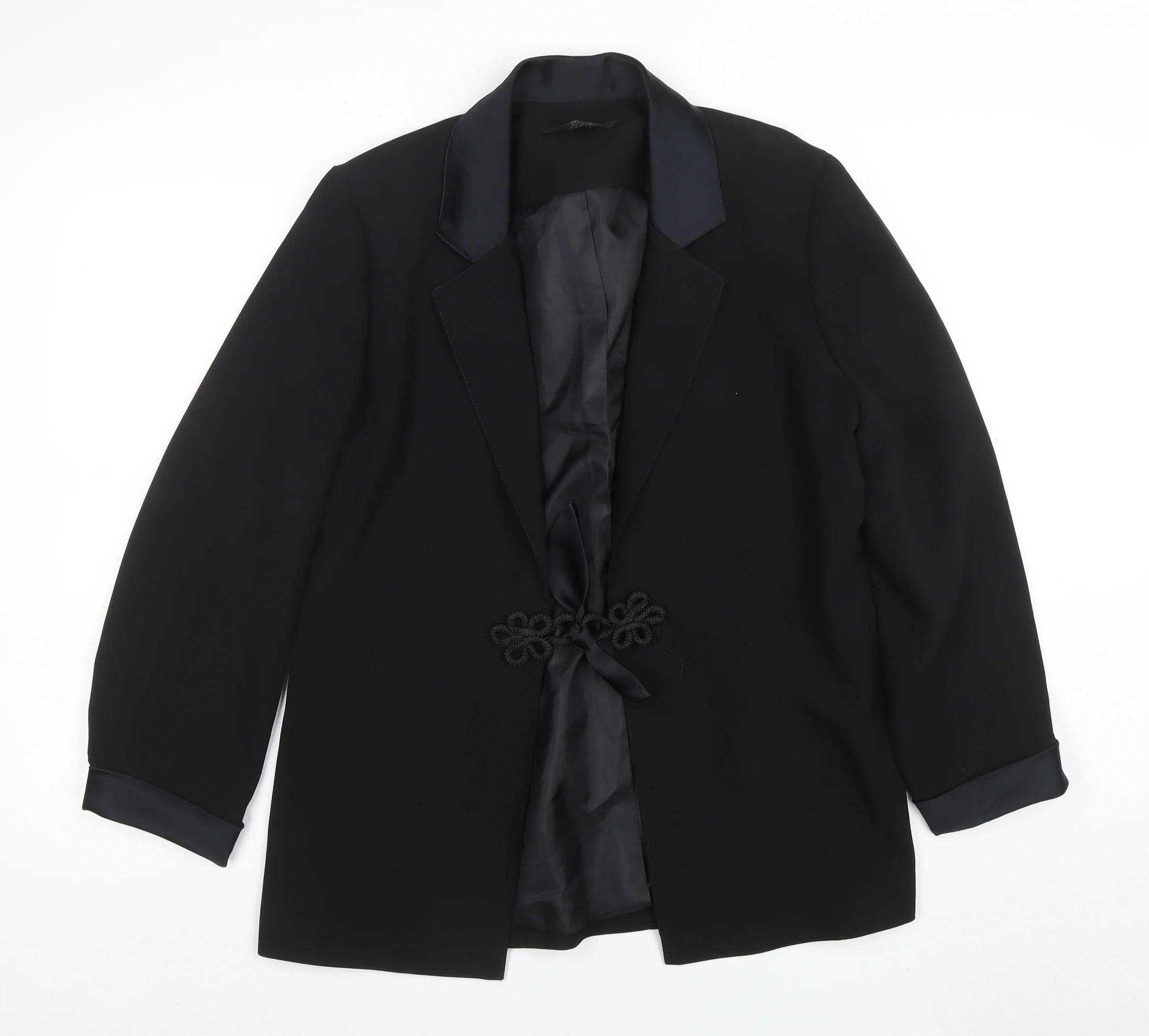 Eastex Women's Black Size 14 Shawl Collar Tuxedo Blazer