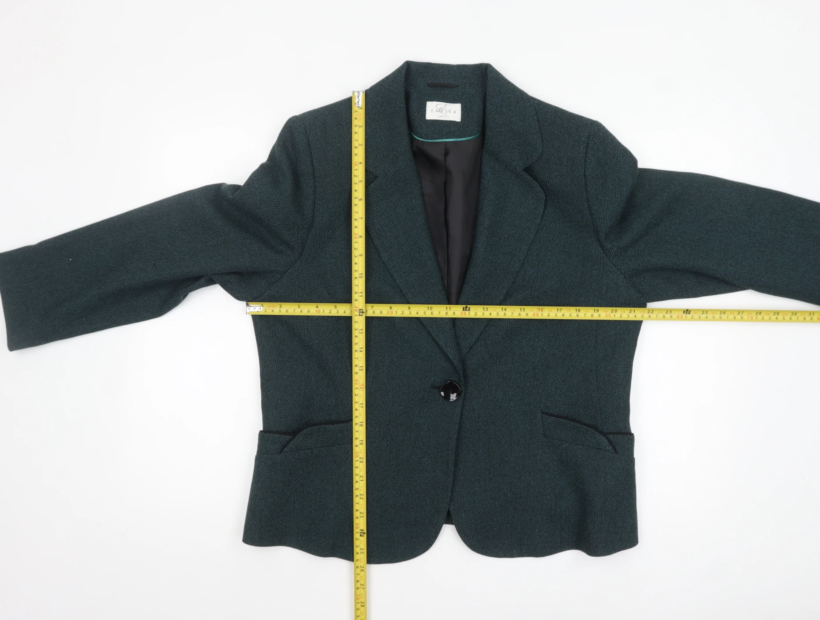 Eastex Women's Green Single Breasted Blazer Size 18 Classic Fit - Image 2