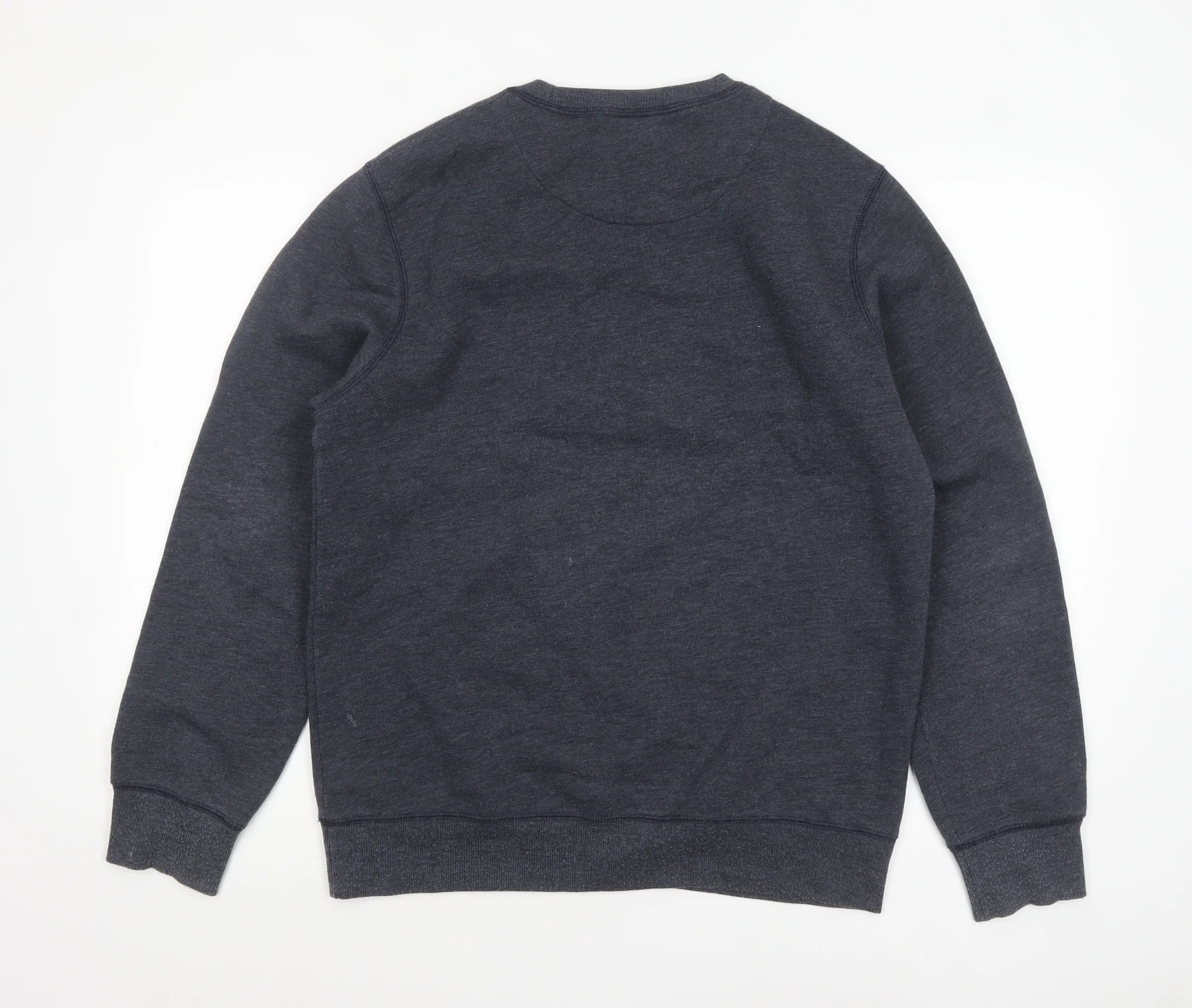 Easy Men’s Grey Christmas Snowman Graphic Pullover Sweatshirt M - Image 3