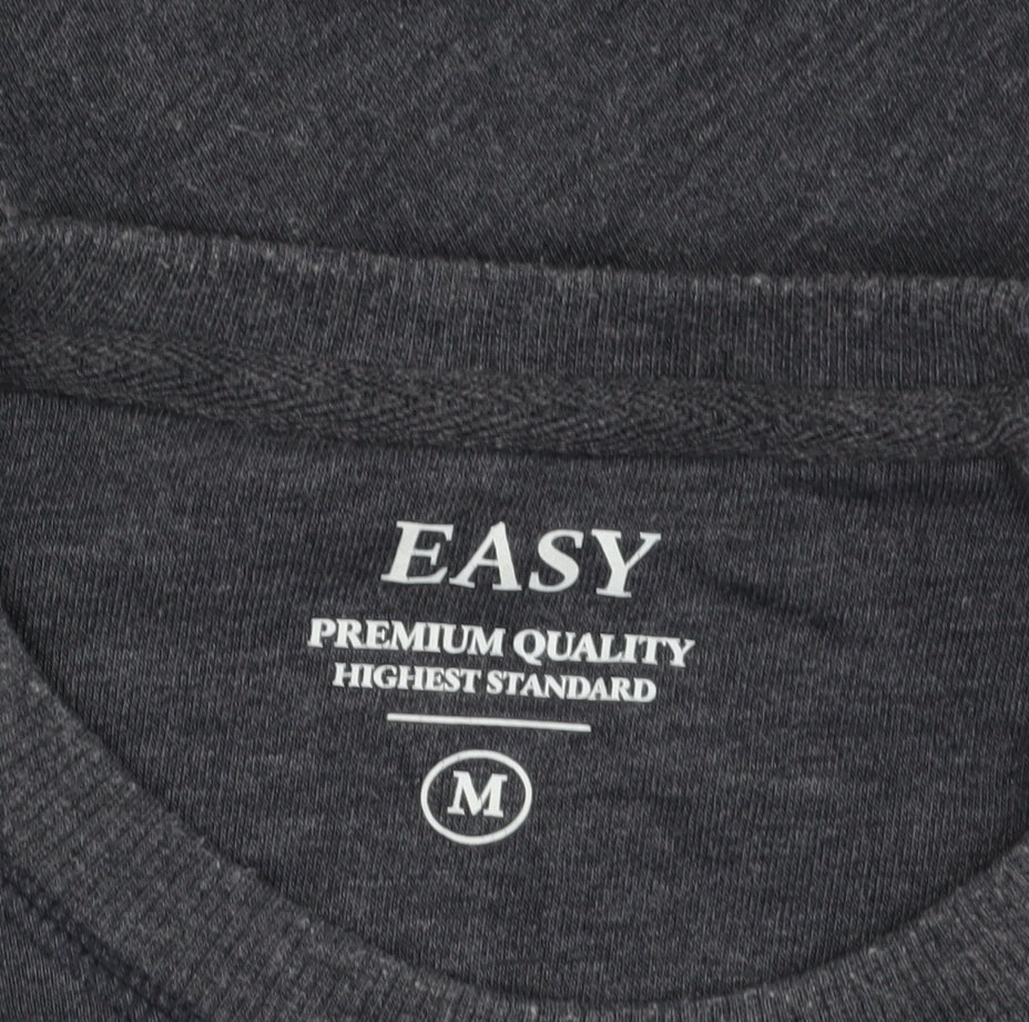 Easy Men’s Grey Christmas Snowman Graphic Pullover Sweatshirt M - Image 5
