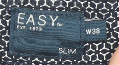 Easy Men's Blue Slim Fit Chino Shorts 38in Waist - Image 5
