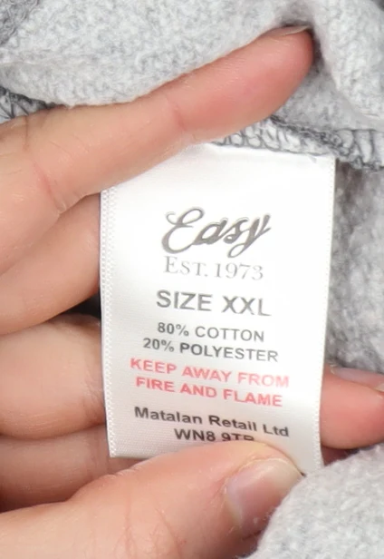 Easy Men's Grey Pullover Hoodie 2XL Graphic 85 Athletic Series - Image 5