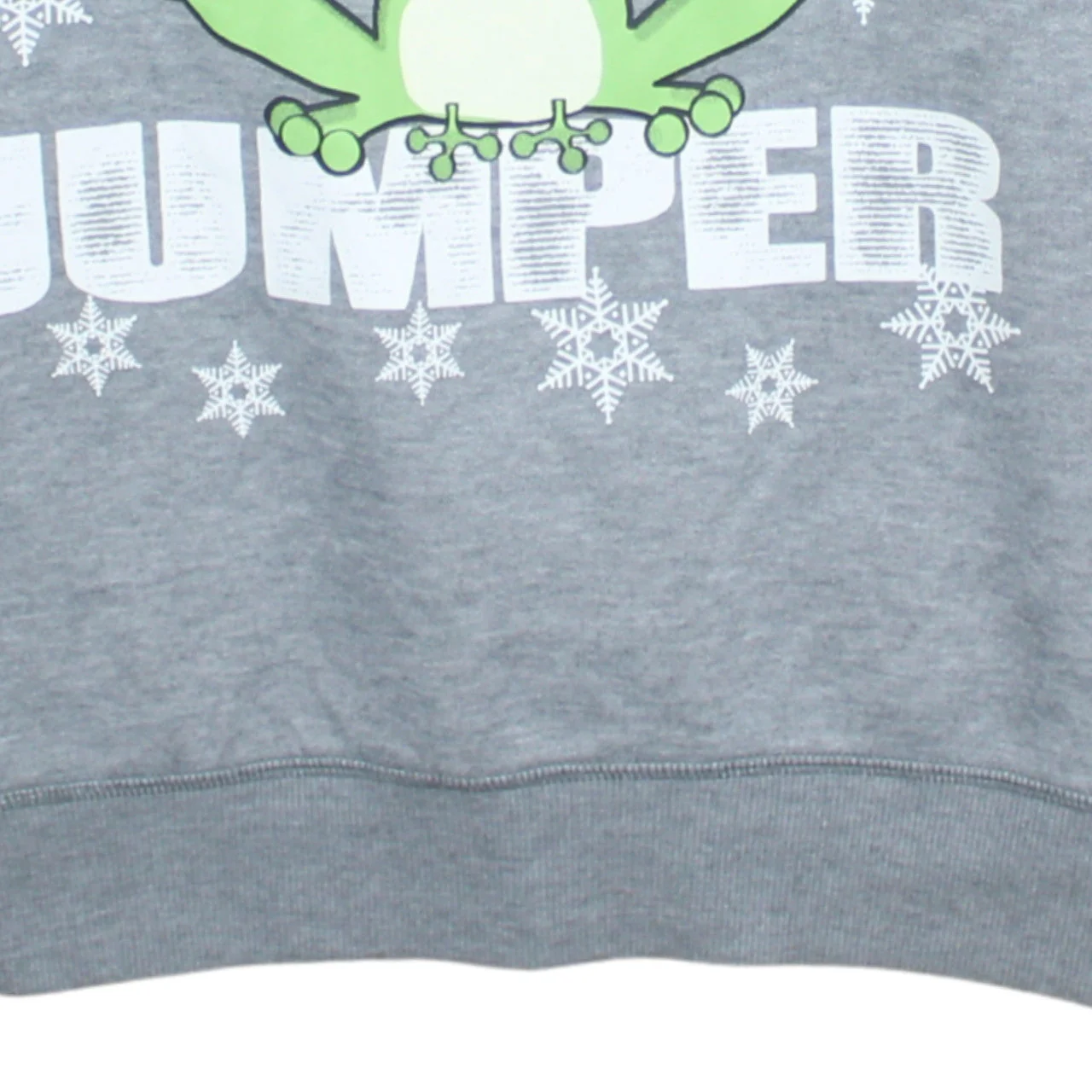 Easy Mens Grey XL Christmas Frog Sweatshirt Pullover Jumper - Image 7