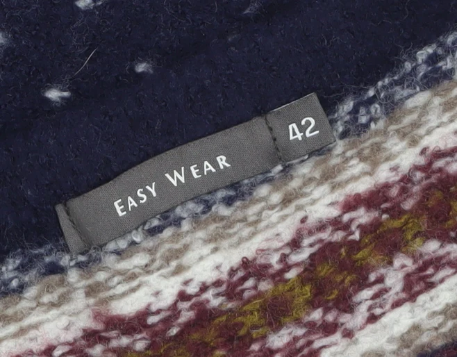 Easy Wear Women's Blue Fair Isle Jumper Dress Size 14 - Image 5