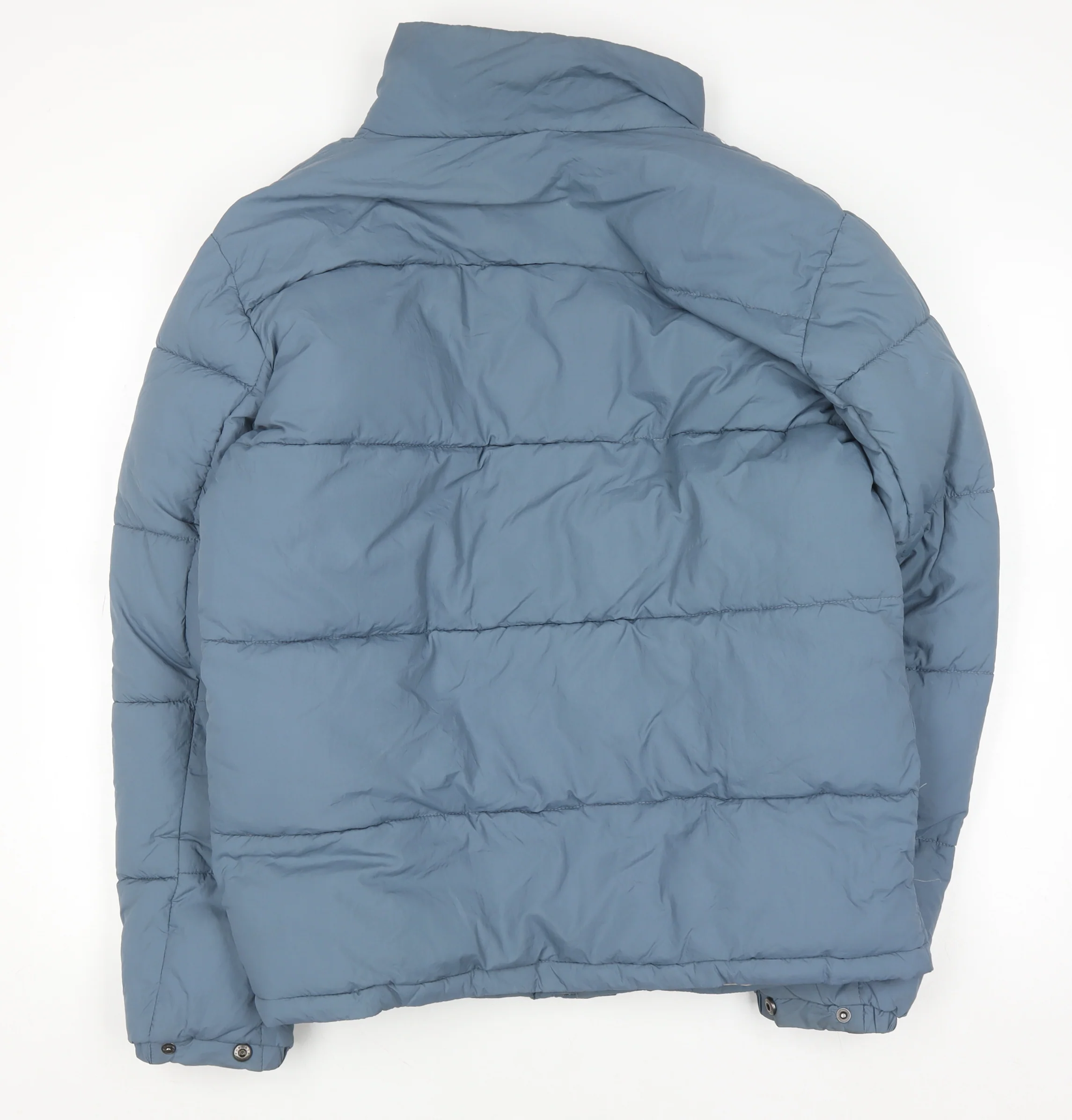 EASY Women Blue Puffer Jacket M Polyamide Polyester Lined Winter Coat - Image 3