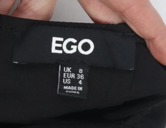 EGO Women’s Black Size 8 Halter Bodycon Party Dress - Image 4