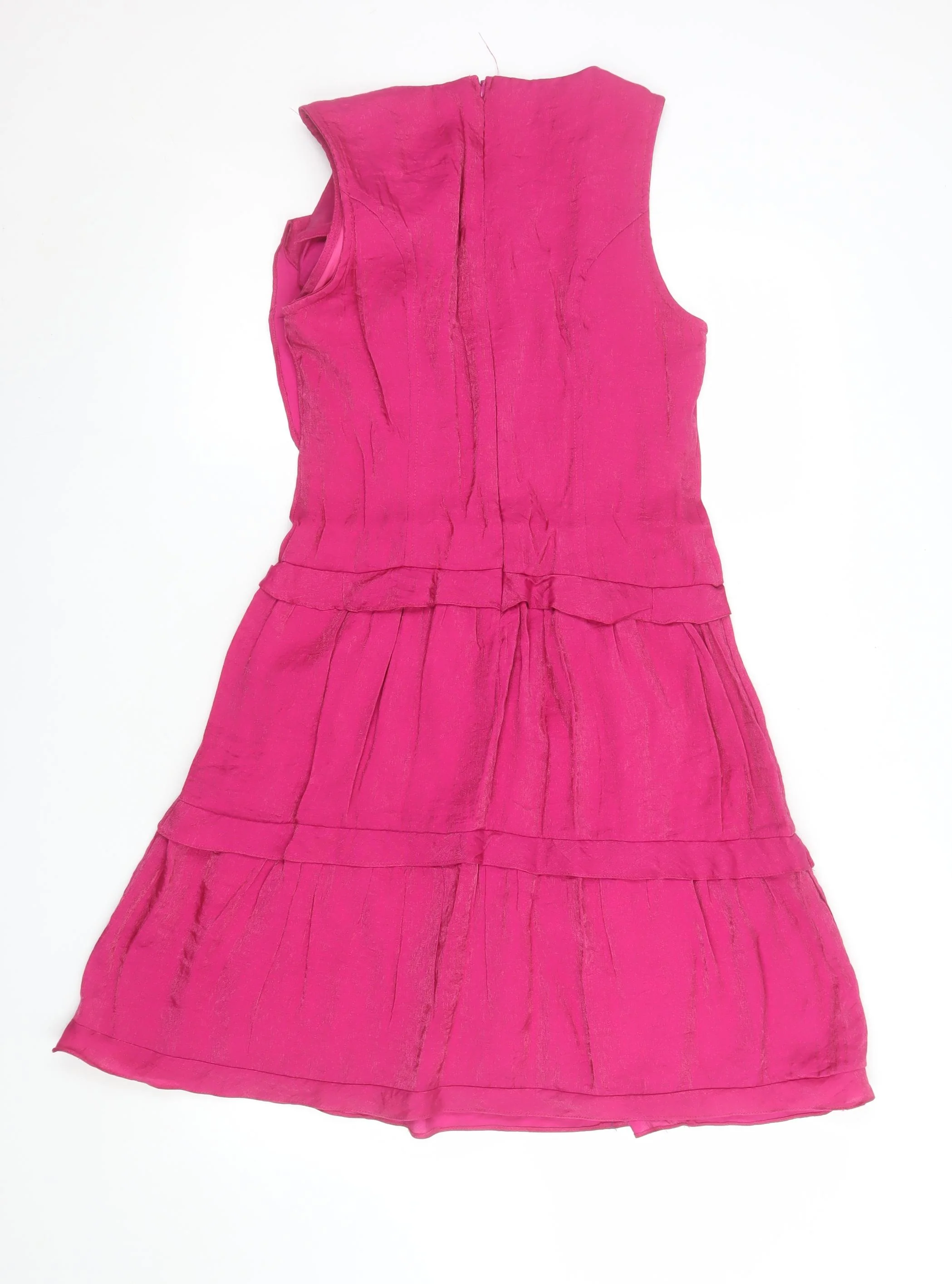 ELAE Women's Pink Knee Length Fit & Flare Sleeveless Party Dress M - Image 3