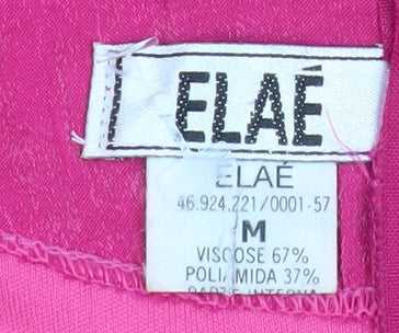 ELAE Women's Pink Knee Length Fit & Flare Sleeveless Party Dress M - Image 4