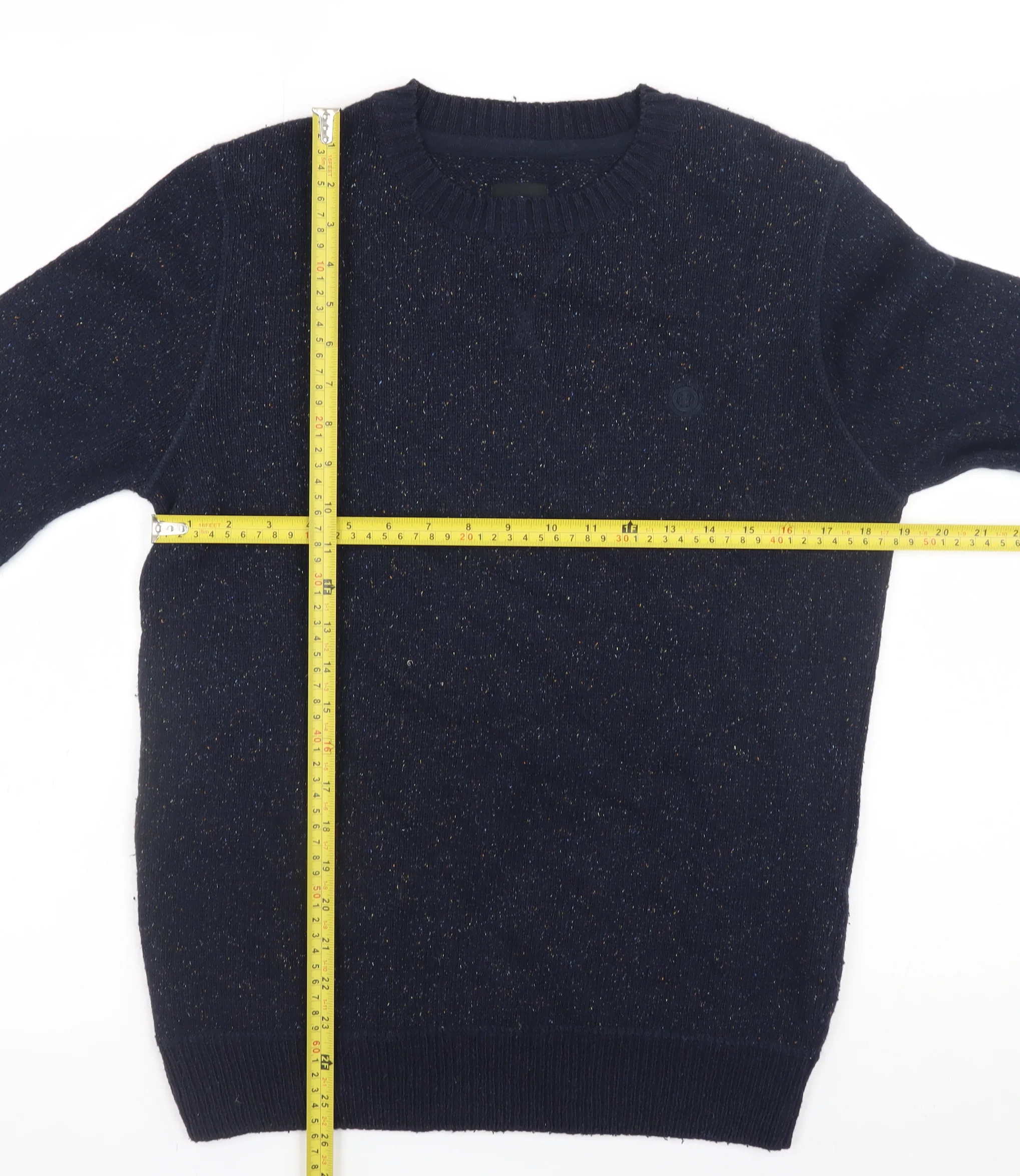 Element Men's Blue Wool Blend Crew Neck Pullover Jumper Size S - Image 2