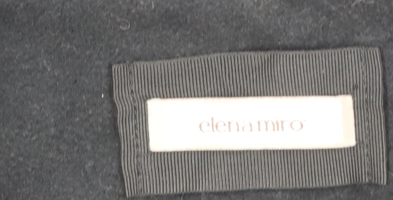 Elena Miro Womens Black Wool Blend Overcoat UK 14 Long Sleeve - Image 4
