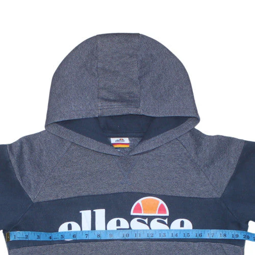 Ellesse Boys Blue Pullover Hoodie 13-14 Years Cotton Blend Logo Design - Image 3