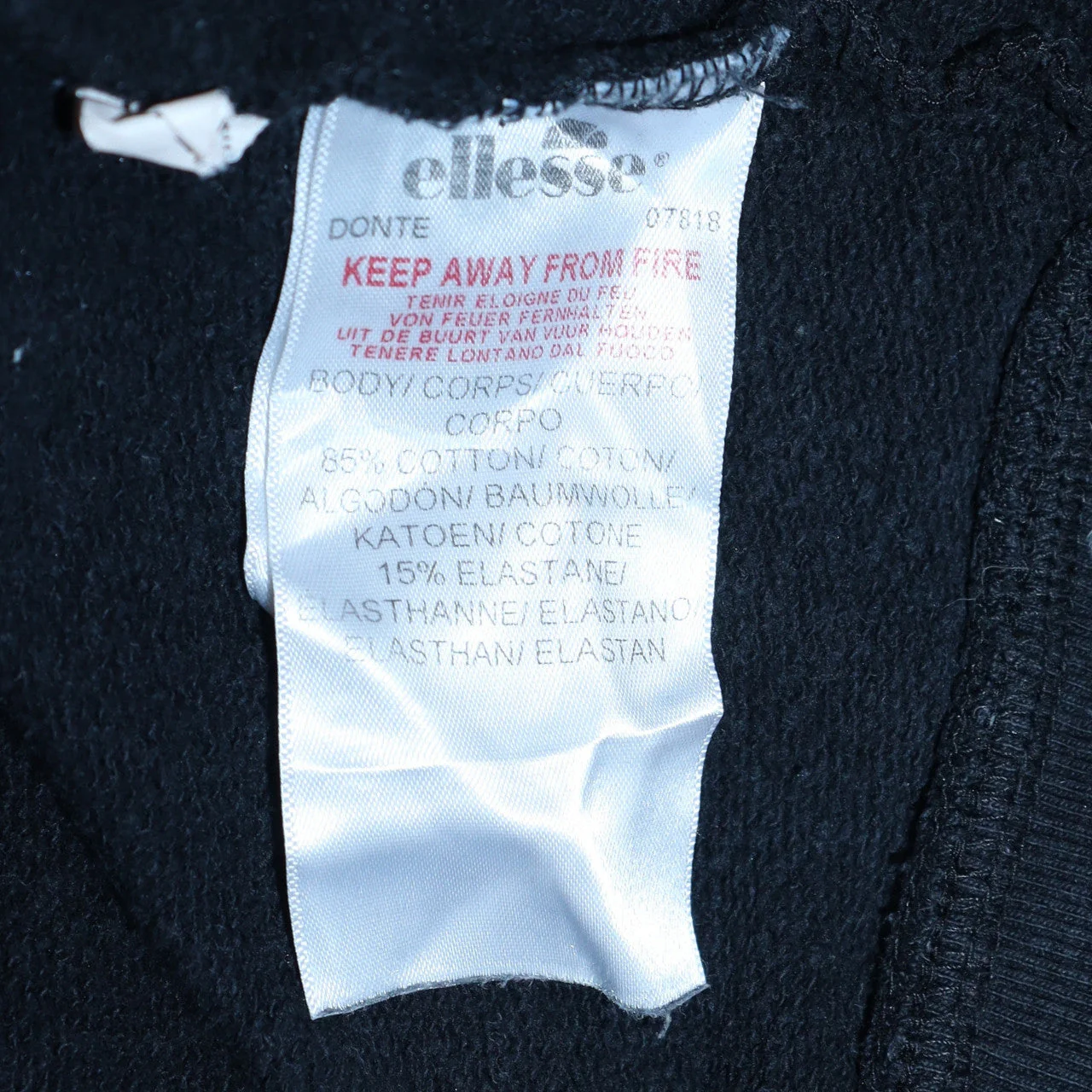 Ellesse Girls Black Floral Logo Hoodie 13-14 Years Pullover Fleece - Image 6
