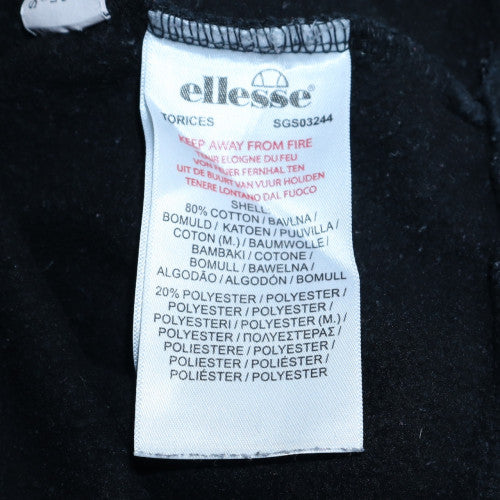 Ellesse Men’s Black Pullover Hoodie L Sports Logo Fleece - Image 5