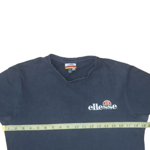 Ellesse Men’s Blue Cotton Short Sleeve Crew Neck Logo T-Shirt Size S - Image 2