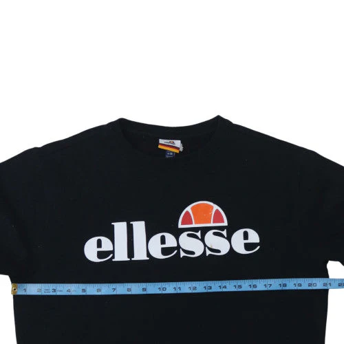 Ellesse Men's Black Crew Neck Pullover Sweatshirt M - Image 2