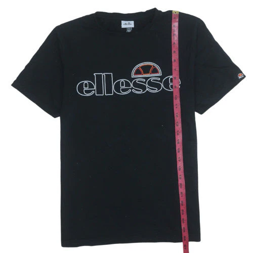 Ellesse Men's Black Crew Neck Short Sleeve Cotton T-Shirt Size L - Image 2