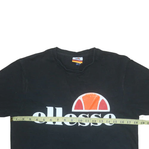 Ellesse Men's Black Crew Neck Short Sleeve Logo T-Shirt UK S - Image 3