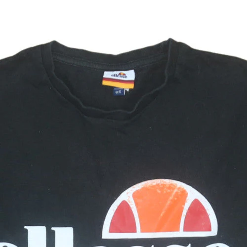 Ellesse Men's Black Crew Neck Short Sleeve Logo T-Shirt UK S - Image 8