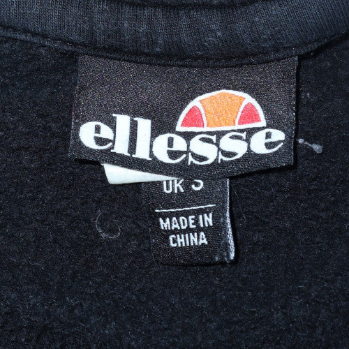 Ellesse Mens Black Pullover Hoodie S Gold Logo Sweatshirt - Image 6