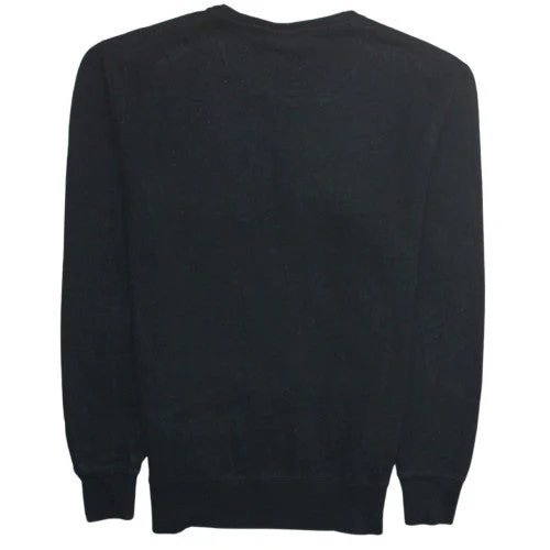 Ellesse Men's Black Pullover Sweatshirt M Crew Neck Logo Print - Image 4