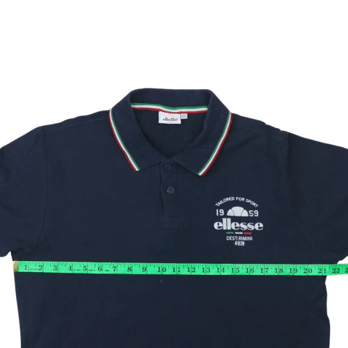 Ellesse Men's Blue 2XL Polo Shirt Regular Fit Cotton Sports Style - Image 3