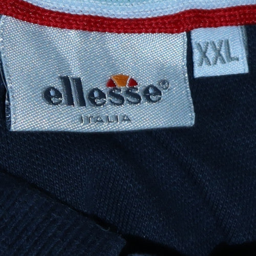 Ellesse Men's Blue 2XL Polo Shirt Regular Fit Cotton Sports Style - Image 5
