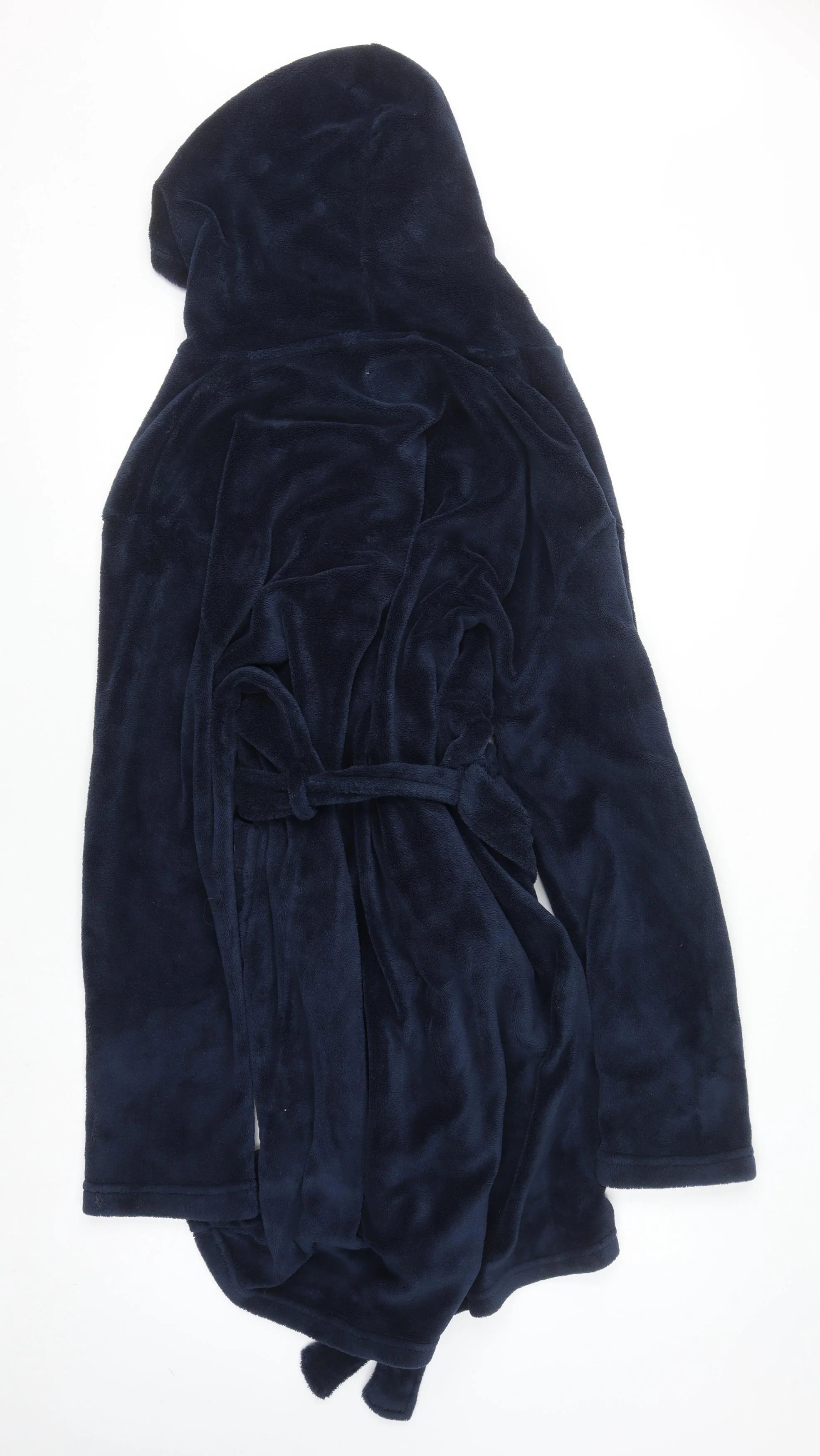 Ellesse Men's Blue Fleece Hooded Robe L Lightweight Polyester - Image 3