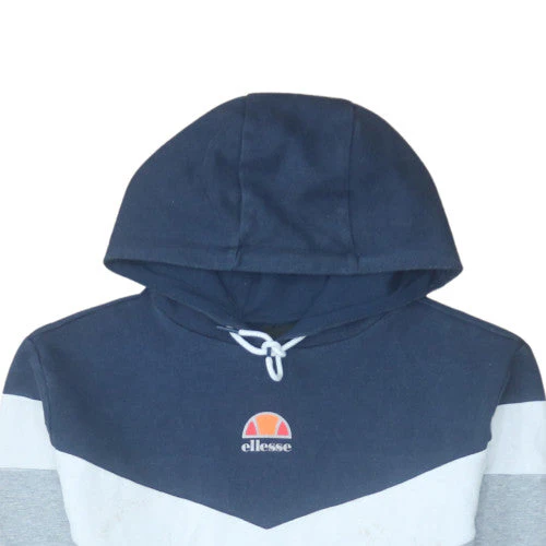 Ellesse Men's Blue & Grey Pullover Hoodie Size M Sports Graphic - Image 8