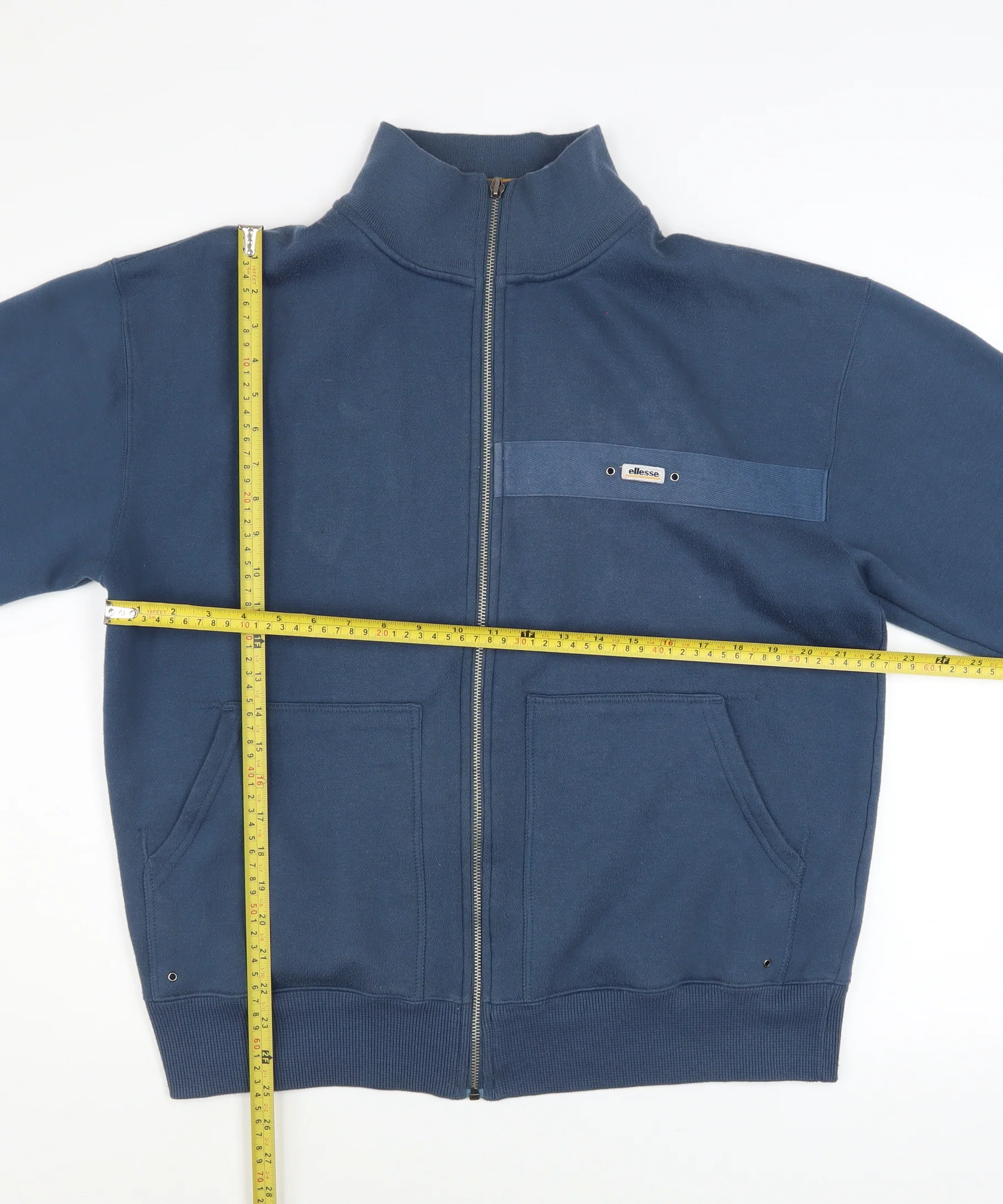 Ellesse Mens Blue L Track Jacket Size L Full Zip Logo Retro Style - Image 2