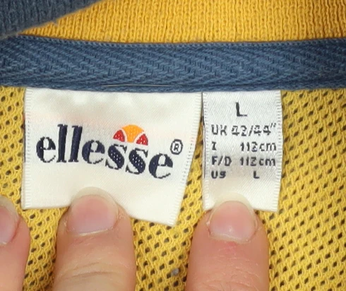 Ellesse Mens Blue L Track Jacket Size L Full Zip Logo Retro Style - Image 4