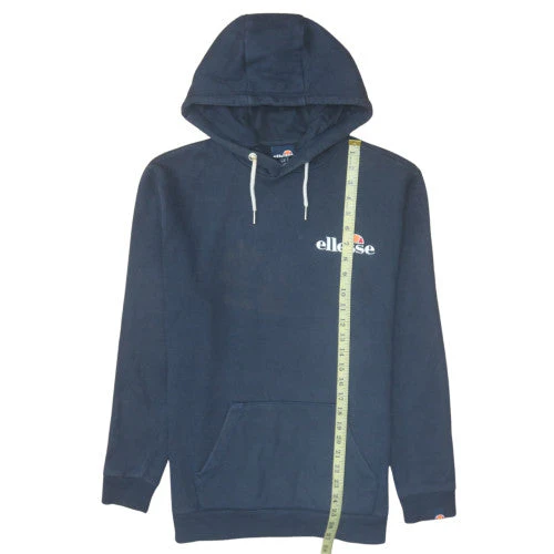 Ellesse Men's Blue Pullover Hoodie S Regular Fit Logo Fleece - Image 3