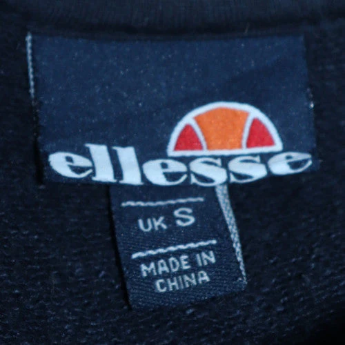 Ellesse Men's Blue Pullover Hoodie S Regular Fit Logo Fleece - Image 5