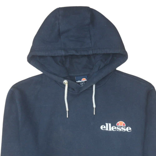 Ellesse Men's Blue Pullover Hoodie S Regular Fit Logo Fleece - Image 7