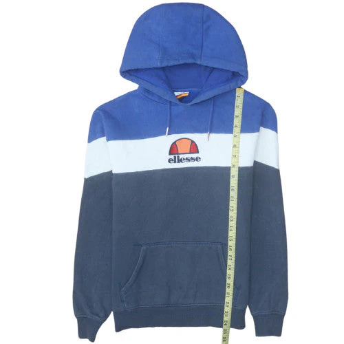 Ellesse Men's Blue Pullover Hoodie Size M Fleece Logo Sweatshirt - Image 3