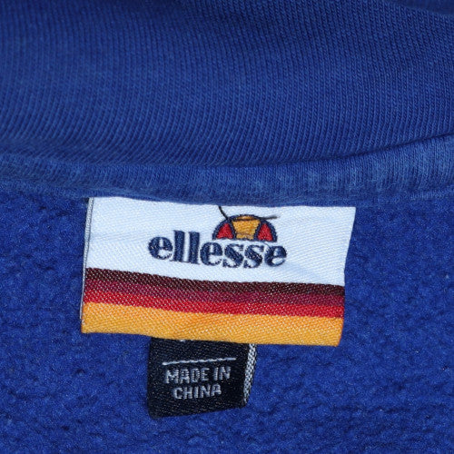 Ellesse Men's Blue Pullover Hoodie Size M Fleece Logo Sweatshirt - Image 5