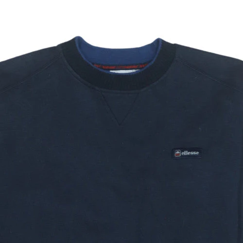 Ellesse Men's Blue Pullover Sweatshirt M Regular Fit Crew Neck - Image 6