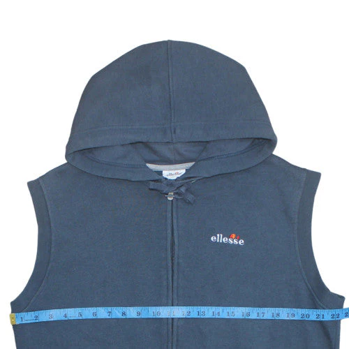 Ellesse Men's Blue Sleeveless Full Zip Hoodie Vest M - Image 3